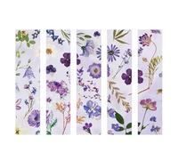 Segnalibri vintage a forma di fiore essiccato con ciondolo, per uomini e donne, amanti dei libri, lettura, regalo di compleanno, segnalibri, design floreale, 5 pezzi