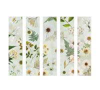 Segnalibri vintage a forma di fiore essiccato con ciondolo, per uomini e donne, amanti dei libri, lettura, regalo di compleanno, segnalibri, design floreale, 5 pezzi