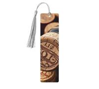 Segnalibri vintage per bottiglie di vino con nappe, segnalibro in legno per donne e uomini, segnalibro fatto a mano per gli amanti dei libri, segnalibri per pagine di lettura, etichette in legno