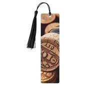 Segnalibri vintage per bottiglie di vino con nappe, segnalibro in legno per donne e uomini, segnalibro fatto a mano per gli amanti dei libri, segnalibri per pagine di lettura, etichette in legno