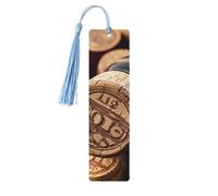 Segnalibri vintage per bottiglie di vino con nappe, segnalibro in legno per donne e uomini, segnalibro fatto a mano per gli amanti dei libri, segnalibri per pagine di lettura, etichette in legno
