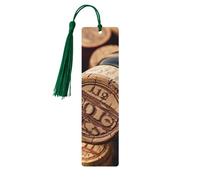 Segnalibri vintage per bottiglie di vino con nappe, segnalibro in legno per donne e uomini, segnalibro fatto a mano per gli amanti dei libri, segnalibri per pagine di lettura, etichette in legno