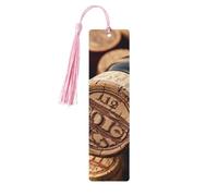 Segnalibri vintage per bottiglie di vino con nappe, segnalibro in legno per donne e uomini, segnalibro fatto a mano per gli amanti dei libri, segnalibri per pagine di lettura, etichette in legno