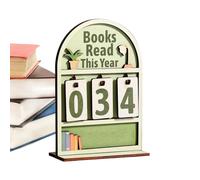 Segnalibro 3D in legno, con scritta in lingua inglese "Books Read Quest'anno", per leggere annualmente la lettura, ideale come regalo per lettori, insegnanti, amanti della biblioteca