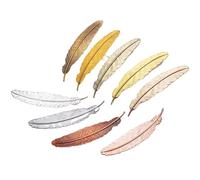 Segnalibro 9 pezzi segnalibri in metallo retrò con piuma for marcatori di lettura 9 colori