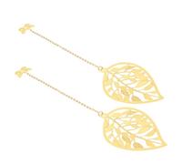 Segnalibro a Foglia, Segnalibro Cavo, Squisito, Leggero, Vintage, Portatile, 2 Pezzi per Biblioteca, Libreria