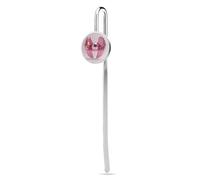 Segnalibro a forma di ali d'angelo rosa e sfera a specchio, in acciaio inox, segnalibri, con vetro di cristallo, per lettori scolastici e forniture per ufficio