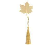 Segnalibro a forma di foglia d'acero con nappa. Squisito segnalibro con venature cave per amanti dei libri, scrittori e lettori.