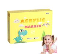 Segnalibro acrilico per bambini,Segnalibri per graffiti per bambini - Pennarello permanente per pittura 12/24/36 colori - Segnalibro graffiti ad asciugatura rapida, marcatore d'acqua