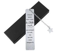 Segnalibro Amicizia Regalo Particolare Metallo con Stella Segnalibro Frasi Marcatori di Pagina Regalo Amici per Laurea Compleanno Studenti