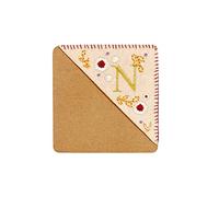 Segnalibro angolare ricamato a mano, clip per segnalibri per donne, Natale, regalo di compleanno, segnalibro unico con lettere ricamate per gli amanti dei libri