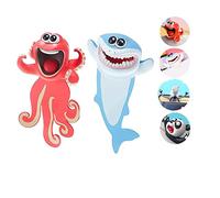 Segnalibro animale carino 2 pezzi segnalibro asino/panda/squalo/ctopus, set di segnalibri stravaganti divertenti 3D, segnalibri per cartoni animati segnalibri (Shark & octopus)