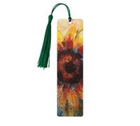 Segnalibro astratto in legno multicolore girasole per uomini donne insegnanti regalo vintage fatto a mano segni di libri per leggere pagine marcatori da appendere etichette regalo ornamenti segnalibri