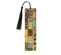 Segnalibro colorato con donne africane etniche egiziane in legno segnalibro con nappa, segnalibro per donne uomini che leggono segnapagine regali per gli amanti dei libri