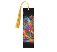 Segnalibro colorato in legno a forma di nota musicale per uomini, donne, insegnanti, regalo vintage fatto a mano, segna libri per leggere pagine marcatori da appendere etichette regalo ornamenti