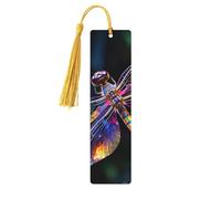 Segnalibro colorato in legno con libellula artistica per uomini, donne, insegnanti, regalo vintage fatto a mano, segna libri per leggere pagine marcatori da appendere etichette regalo ornamenti