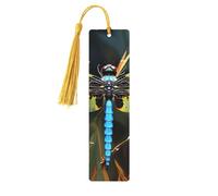 Segnalibro colorato in legno con libellula per uomini, donne, insegnanti, regalo vintage fatto a mano, segna libri per leggere pagine marcatori da appendere etichette regalo ornamenti segnalibri in