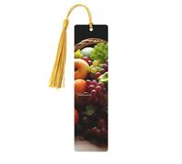 Segnalibro colorato in legno con varie verdure e frutta, per uomini, donne, insegnanti, regalo vintage, fatto a mano, segna libri per leggere pagine marcatori da appendere etichette regalo ornamenti