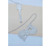 Segnalibro con CHIAVE DI VIOLINO e NOTE MUSICALI in Argento 925 - segna pagina -