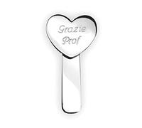 Segnalibro con incisione Grazie Prof, Argento 925/1000 Idea regalo per professori, regalo fine anno scolastico