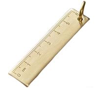 Segnalibro creativo in ottone, righello in rame con scale incise trasparenti, bordo dritto portatile per diari e appunti (C)