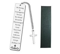 Segnalibro cristiano e 1 scatola - Segnalibro con versi biblici, libri ispiratori e versi biblici - be strong2