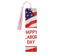 Segnalibro decorativo per la Festa del Lavoro, segnalibri in legno con nappa, segnalibro per gli amanti dei libri, segnalibri di pagina, regali di lettura per donne e uomini, etichetta per segnalibr