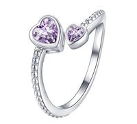 Segnalibro degli anelli con pietre portafortuna ansia di decompressione, anello rotante, anello di decompressione, regalo di compleanno per lei, anello di cristallo minimalista, strass, Taglia unica