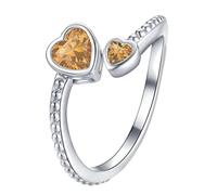 Segnalibro degli anelli con pietre portafortuna ansia di decompressione, anello rotante, anello di decompressione, regalo di compleanno per lei, anello di cristallo minimalista, strass, Taglia unica