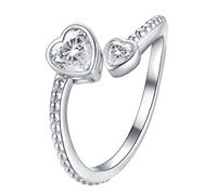 Segnalibro degli anelli con pietre portafortuna ansia di decompressione, anello rotante, anello di decompressione, regalo di compleanno per lei, anello di cristallo minimalista, strass, Taglia unica