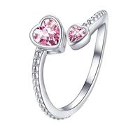 Segnalibro degli anelli con pietre portafortuna ansia di decompressione, anello rotante, anello di decompressione, regalo di compleanno per lei, anello di cristallo minimalista, strass, Taglia unica