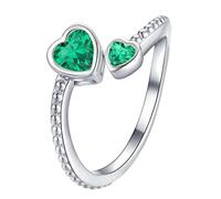 Segnalibro degli anelli con pietre portafortuna ansia di decompressione, anello rotante, anello di decompressione, regalo di compleanno per lei, anello di cristallo minimalista, strass, Taglia unica