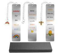 Segnalibro di addio in metallo, 3 pezzi, regalo "grazie che mi hai aiutato a crescere", regalo educatore addio, pensione