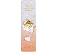 Segnalibro di carta Kiub Il Piccolo Principe e la Volpe su un aereo (54x172mm)