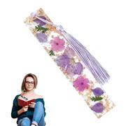 Segnalibro di fiori secchi,Segnalibri in resina di fiori secchi Segnalibro epossidico margherita - Segnapagina floreale per gli amanti dei libri Donne Uomini Migliori amici