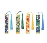 Segnalibro Floreale in Metallo Vintage - Set 4 Pezzi, Accessori Creativi per La Lettura