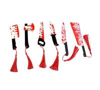 Segnalibro horror acrilico trasparente con nappa, serie a tema Halloween Chopper Saw Halloween per topi di biblioteca con sangue M1o7,