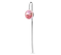 Segnalibro in acciaio inox rosa con sfera da discoteca, segnalibro con vetro di cristallo, per lettori scolastici e forniture per ufficio