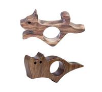 Segnalibro in legno a forma di cane e gatto, fatto a mano, per libri, accessorio da lettura per studenti e amanti dei libri (gatto)