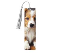 Segnalibro in legno a forma di cucciolo di cane per uomini e donne che leggono segnalibri in legno unici fatti a mano con nappa ciondolo segnalibro per amanti dei libri, regalo di compleanno per