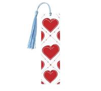Segnalibro in legno a forma di cuore con tasse, segnalibri romantici per donne, uomini, amanti dei libri, segnalibri per studenti, insegnanti, scrittori, regali
