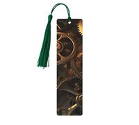 Segnalibro in legno a forma di ingranaggi steampunk, fai da te, con nappe colorate, etichette regalo in legno, regalo insolito per gli amanti dei libri, uomini e donne