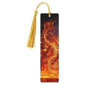 Segnalibro in legno a forma di nota musicale con fiamma rossa, per uomini, donne, insegnanti, regalo vintage, fatto a mano, segna libri per leggere le pagine, etichette regalo da appendere, ornamenti
