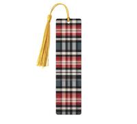 Segnalibro in legno a scacchi vecchio scozzese per uomini e donne che leggono segnalibri in legno unici fatti a mano con nappa ciondolo segnalibro per amanti dei libri regalo di compleanno insegnanti