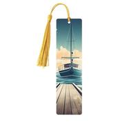 Segnalibro in legno a tema paesaggio marino, per uomini, donne, insegnanti, regalo vintage, fatto a mano, segna libri per leggere le pagine, etichette regalo da appendere, ornamenti segnalibri in