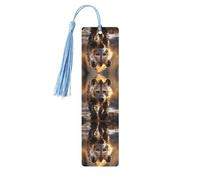 Segnalibro in legno celeste - Stampa Iena solitaria ideale per copertina rigida - Accessorio perfetto per sala studio, ufficio e biblioteca