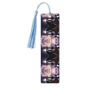 Segnalibro in legno celeste - stampa su entrambi i lati con barca dei vichinghi per libri con copertina rigida, diari, quaderni - ideale come regalo premuroso