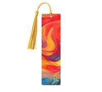 Segnalibro in legno colorato effetto artistico per uomini, donne, insegnanti, regalo vintage fatto a mano, segna libri per leggere pagine marcatori da appendere etichette regalo ornamenti segnalibri