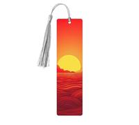 Segnalibro in legno con alba rossa, segnalibro fai da te in legno con nappe colorate, etichette regalo in legno, regalo insolito per gli amanti dei libri, uomini e donne