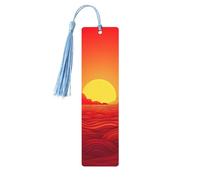Segnalibro in legno con alba rossa, segnalibro fai da te in legno con nappe colorate, etichette regalo in legno, regalo insolito per gli amanti dei libri, uomini e donne